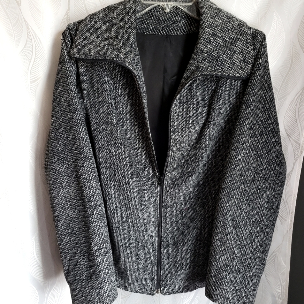 Vintage Heathered Tweed Like Jacket